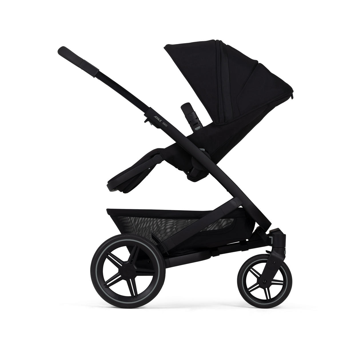 KINDERWAGENSET Geo3 Mono  - Schwarz, Basics, Textil/Metall (60/92-113/77-105cm) - Joolz