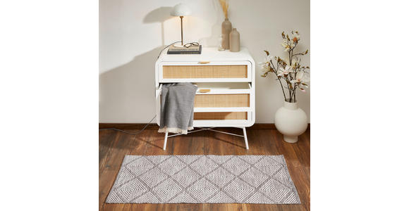 FLECKERLTEPPICH 60/120 cm Diamant Grey Grau - Grau, Design, Textil (60/120cm) - Boxxx