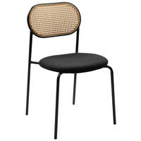 STUHL  in Eisen Webstoff Holz, Metall, Textil  - Schwarz/Braun, Basics, Holz/Textil (47/80/48cm) - MID.YOU