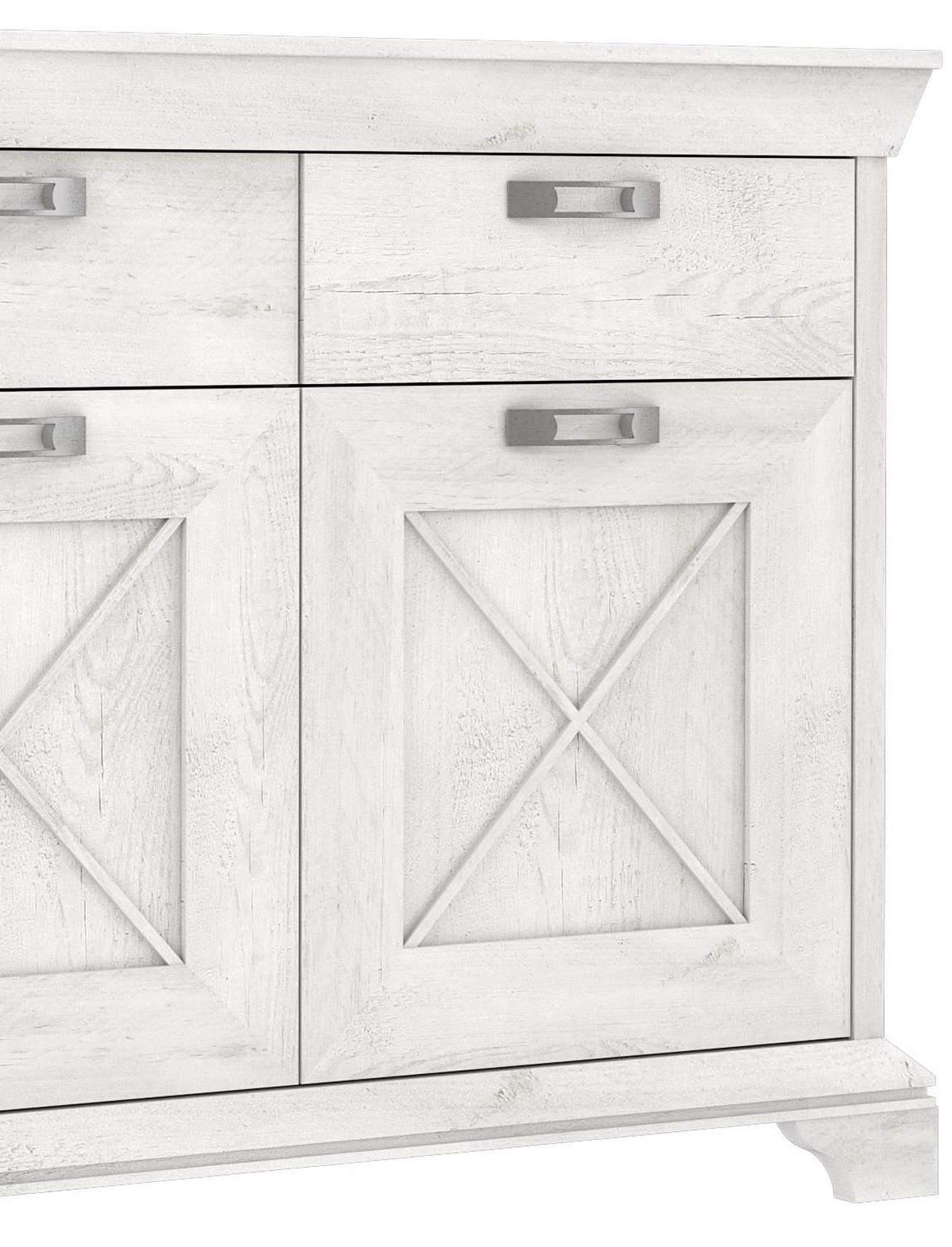 SIDEBOARD  in 178,3/95,9/48,2 cm  - Silberfarben/Weiß, ROMANTIK / LANDHAUS, Holzwerkstoff/Kunststoff (178,3/95,9/48,2cm) - MID.YOU