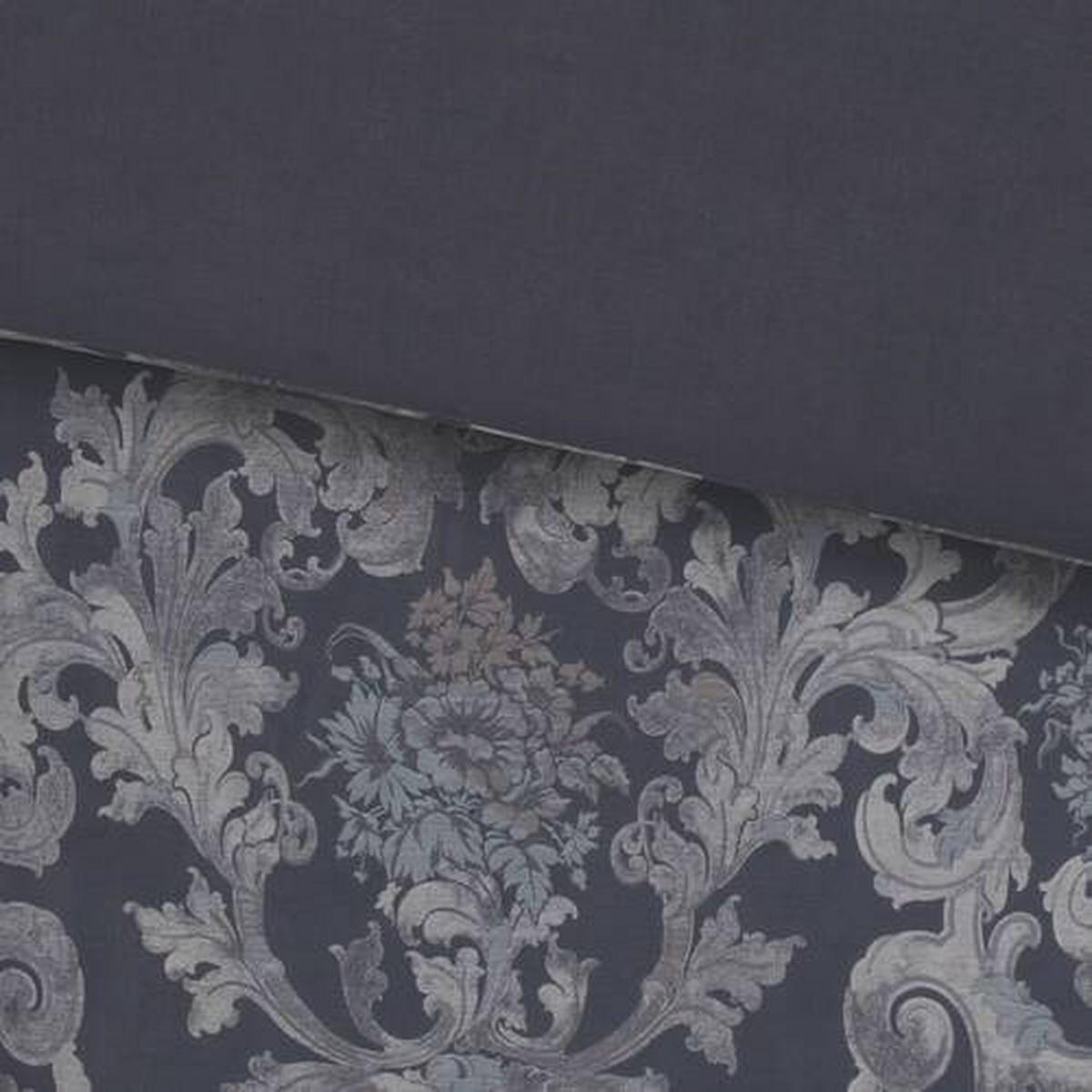 POVLEČENÍ, damašek, šedá, černá, bílá, 140/200 cm - šedá/bílá, Konvenční, textil (140/200cm) - Curt Bauer