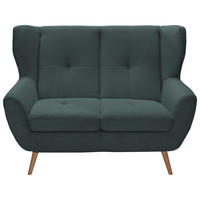 2-SITZER-SOFA in Cord Dunkelgrün  - Dunkelgrün/Eichefarben, Design, Holz/Textil (140/102/90cm) - Stylife