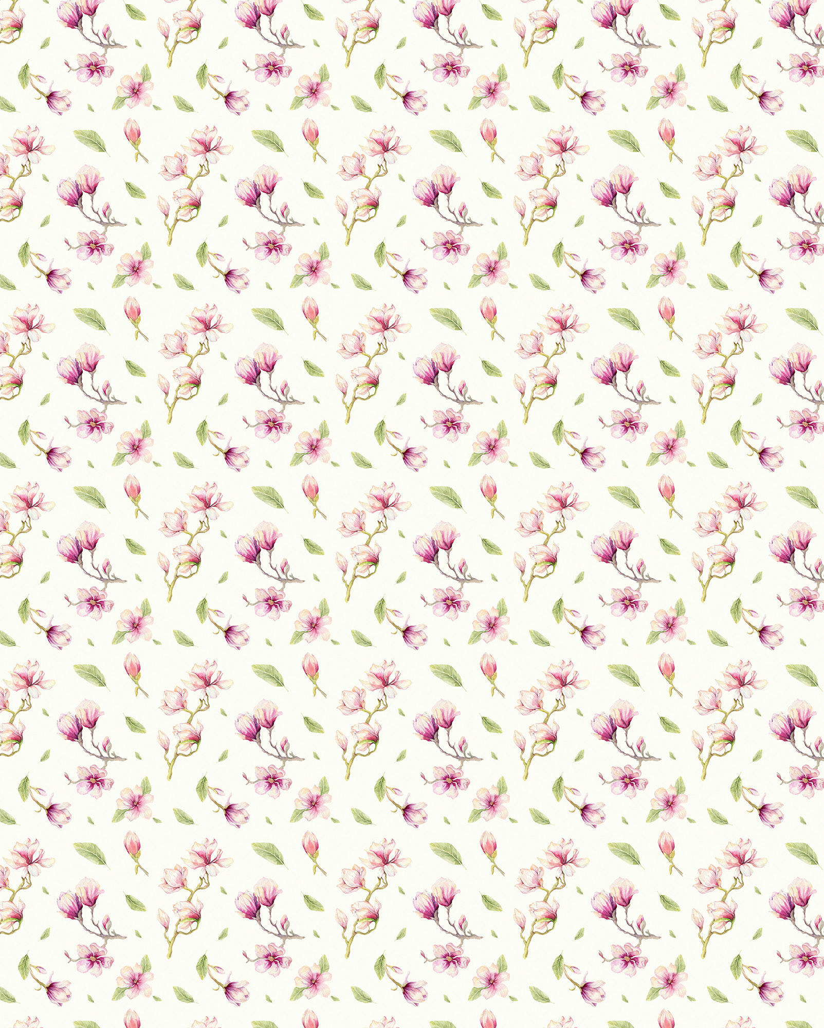 NON WOVEN-TAPET 200/250 cm  - vit/rosa, Basics (200/250cm) - Komar