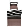 WENDEBETTWÄSCHE J.D. Makosatin 135/200 cm  - Schwarz/Braun, Basics, Textil (135/200cm) - Janine
