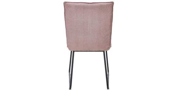 STUHL - Altrosa/Schwarz, Design, Textil/Metall (47/87/62cm) - Johann Jakob