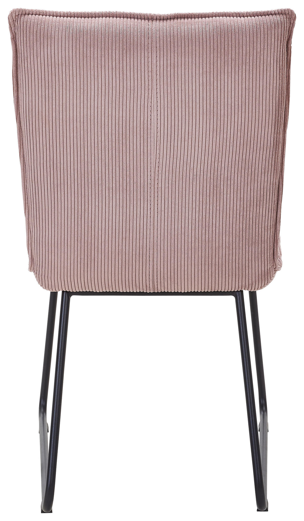 STUHL - Altrosa/Schwarz, Design, Textil/Metall (47/87/62cm) - Johann Jakob