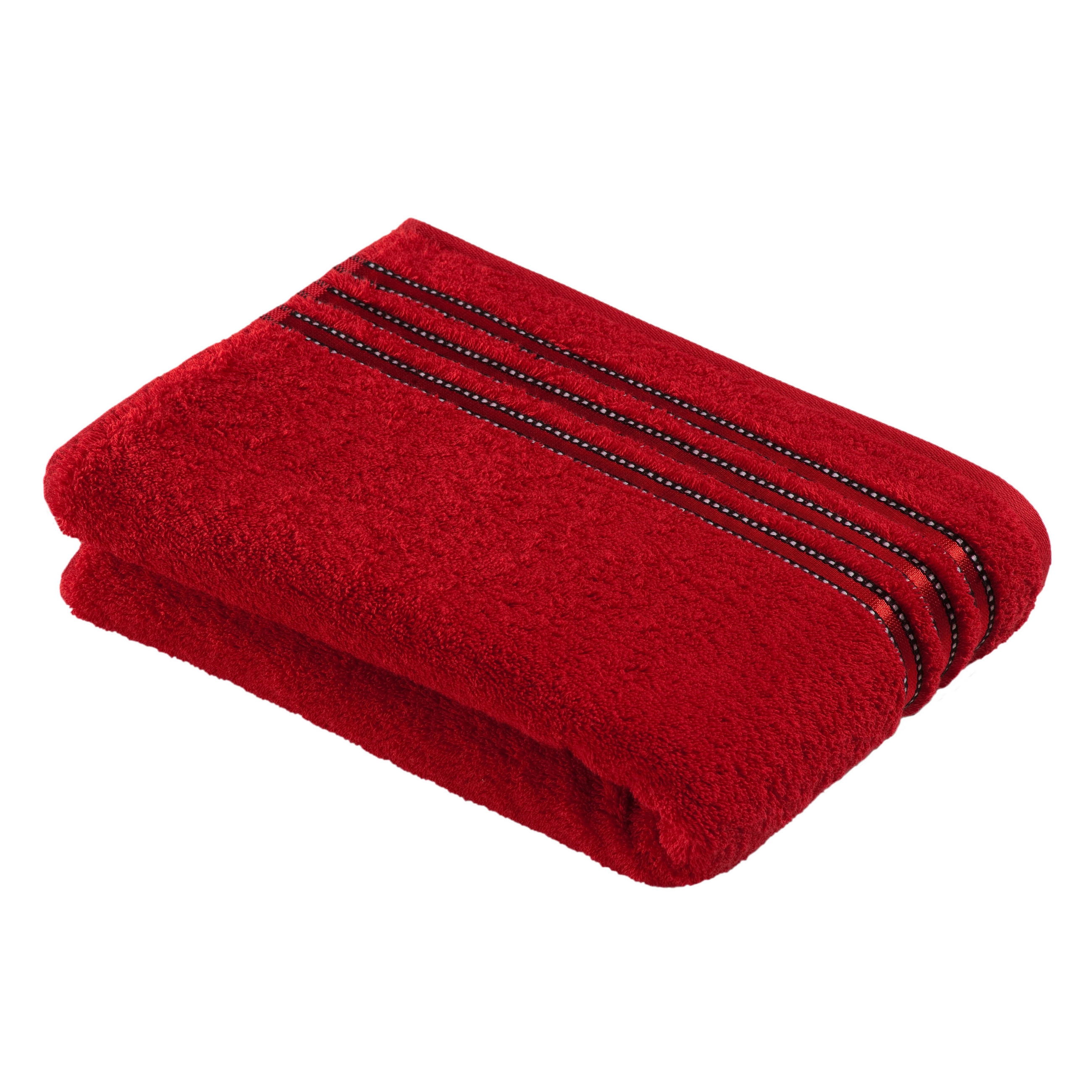 DUSCHTUCH Cult de Luxe 67/140 cm  - Dunkelrot, Basics, Textil (67/140cm) - Vossen