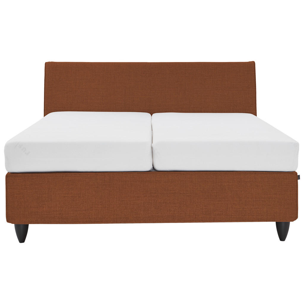 Thumbnail - RUF Betten Boxspringbett, Orange, Textil, H2 + H3, Höhe ca. 26 cm, 160x200 cm, Oeko-Tex® Standard 100, Made in Germany, ...