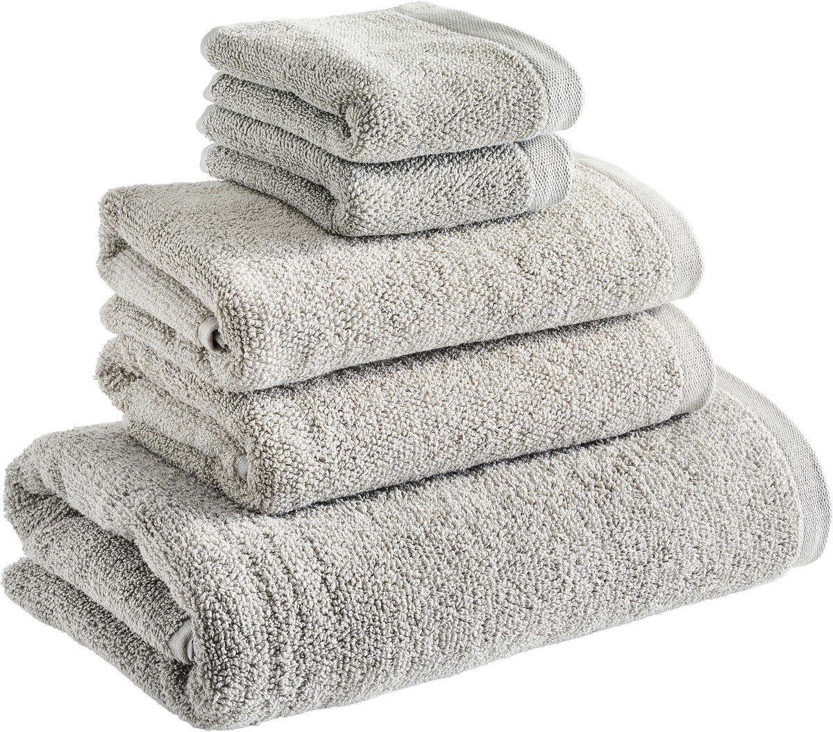 FROTTIERSET Grau 5-teilig  - Grau, Basics, Textil - Marc O'Polo