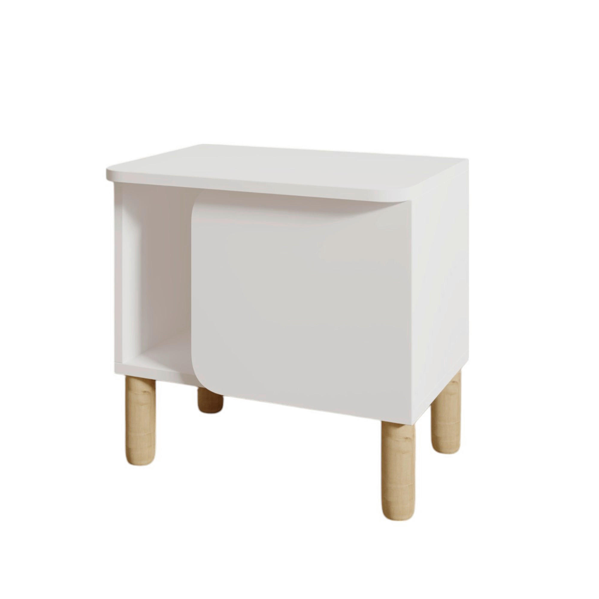 NACHTTISCH  - Weiß, Design, Holzwerkstoff (50/30/49cm) - Livetastic