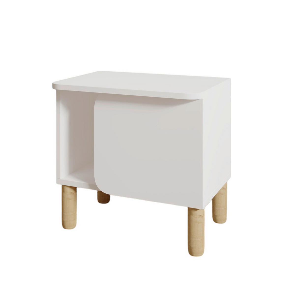 NACHTTISCH  - Weiß, Design, Holzwerkstoff (50/30/49cm) - Livetastic