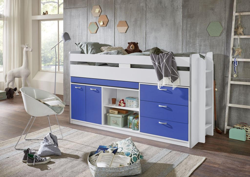SREDNJE VISOKI KREVET  bijela   - bijela, Moderno, drvni materijal (90/200cm) - Livetastic