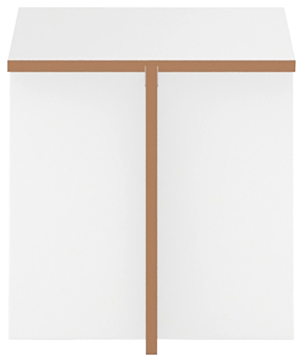 HOCKER Weiß, Buchefarben  - Buchefarben/Weiß, Design (45/45/45cm) - Tojo