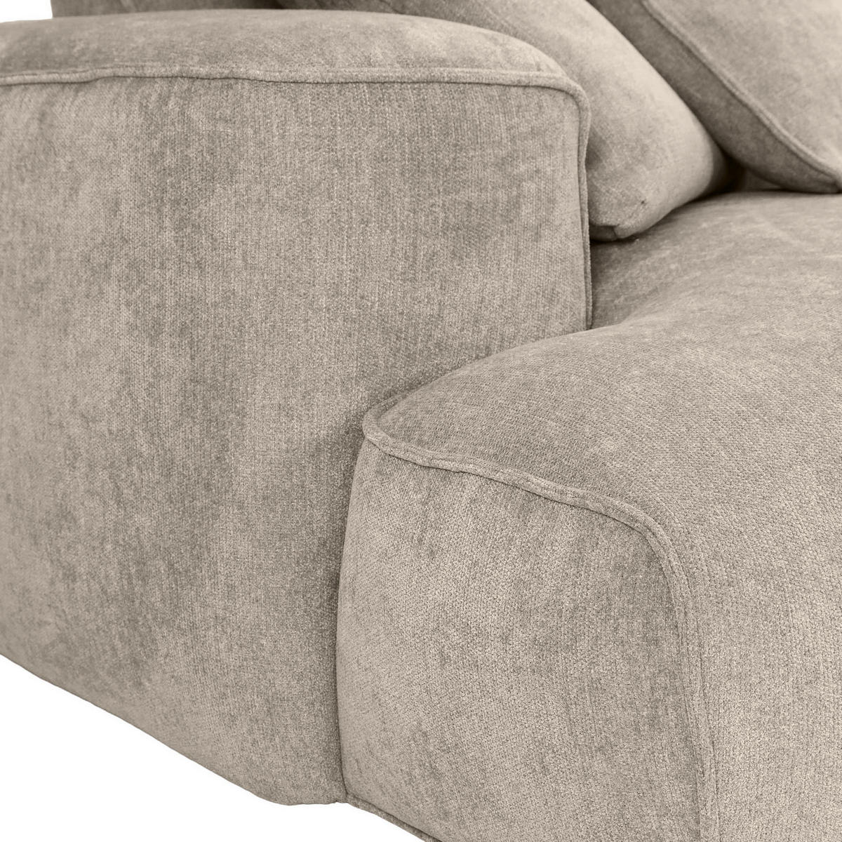 MEGASOFA Flachgewebe Graubraun  - Graubraun/Schwarz, MODERN, Kunststoff/Textil (270/77/140cm) - Lomoco