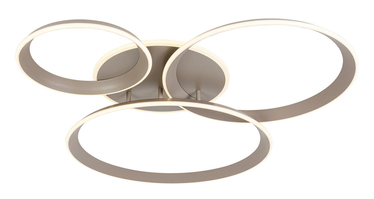 Plafonieră Cu Led 39 W    96/84/10 cm  - nisipiu, Design, plastic/metal (96/84/10cm) - Dieter Knoll