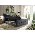 BOXSPRINGBETT 180/200 cm,  in Anthrazit, Matratze, Bettkasten, Topper, H3 = fest, H4 = sehr fest, Wendematratze mit unterschiedlichen Härtegraden  - Anthrazit/Schwarz, KONVENTIONELL, Kunststoff/Textil (180/200cm) - Esposa