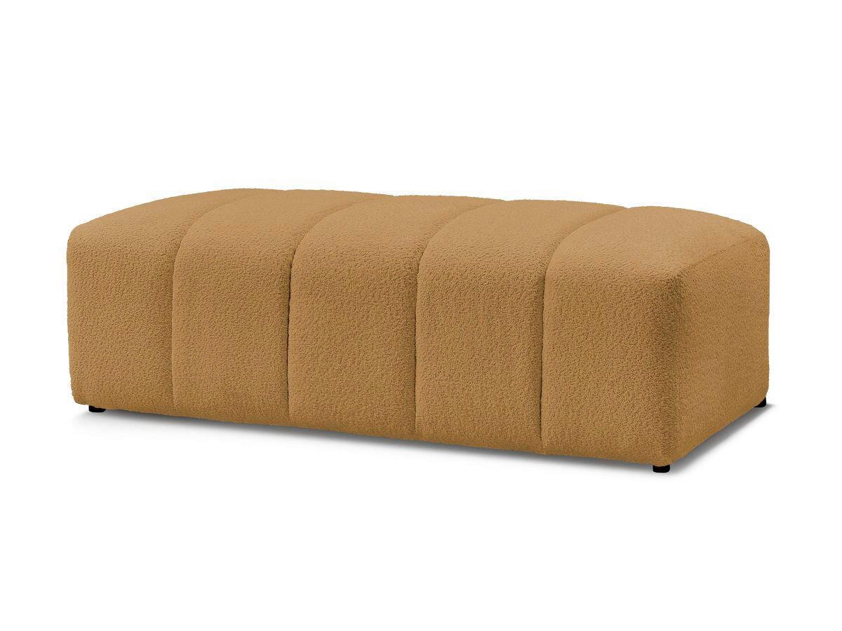 HOCKER ANNECY Bouclé Gelb  - Gelb/Schwarz, MODERN, Kunststoff/Textil (140/45/70cm)