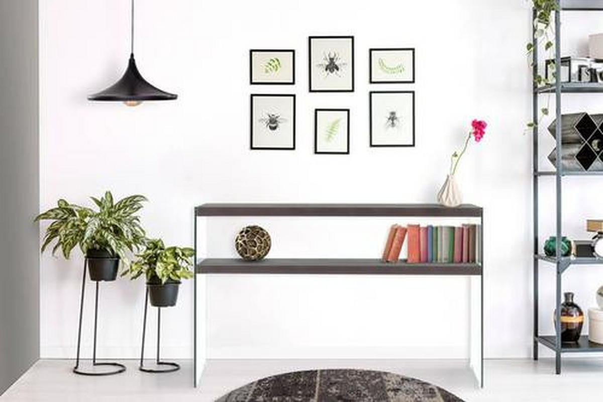 BEISTELLTISCH in Glas, Holzwerkstoff 32/110/75 cm  - Klar/Dunkelbraun, Basics, Glas/Holzwerkstoff (32/110/75cm) - Kayoom