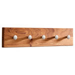 GARDEROBENLEISTE  in Wildeiche massiv Eichefarben  - Eichefarben, Natur, Holz/Metall (50/10/3,5cm) - Linea Natura