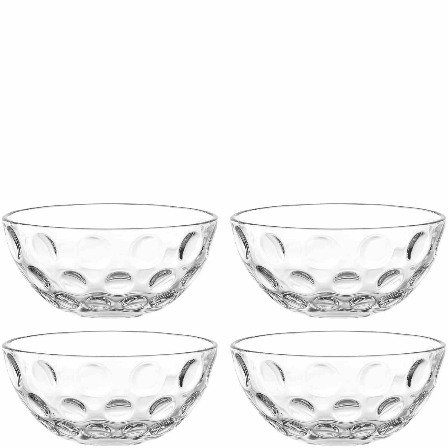 MÜSLISCHALENSET Cucina Optic 4-teilig  - Transparent, Design, Glas (14,00/6,50/14,00cm) - Leonardo