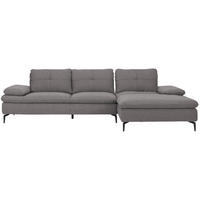 ECKSOFA in Webstoff Anthrazit  - Anthrazit/Schwarz, Design, Textil/Metall (301/179cm) - Chilliano