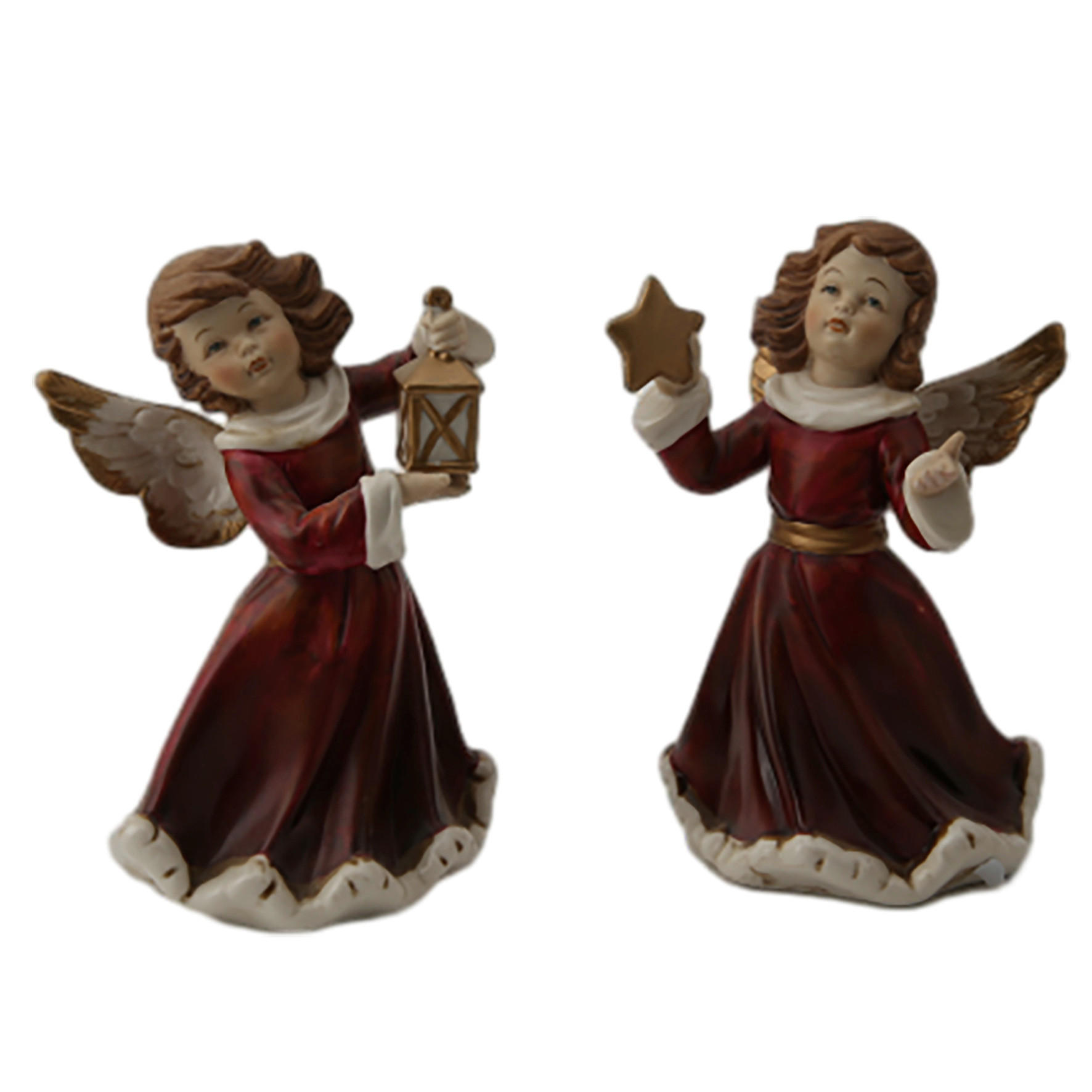 OKRASNI ANGEL - rdeča, Trendi, keramika (12,4/19,4/11,2cm) - X-Mas