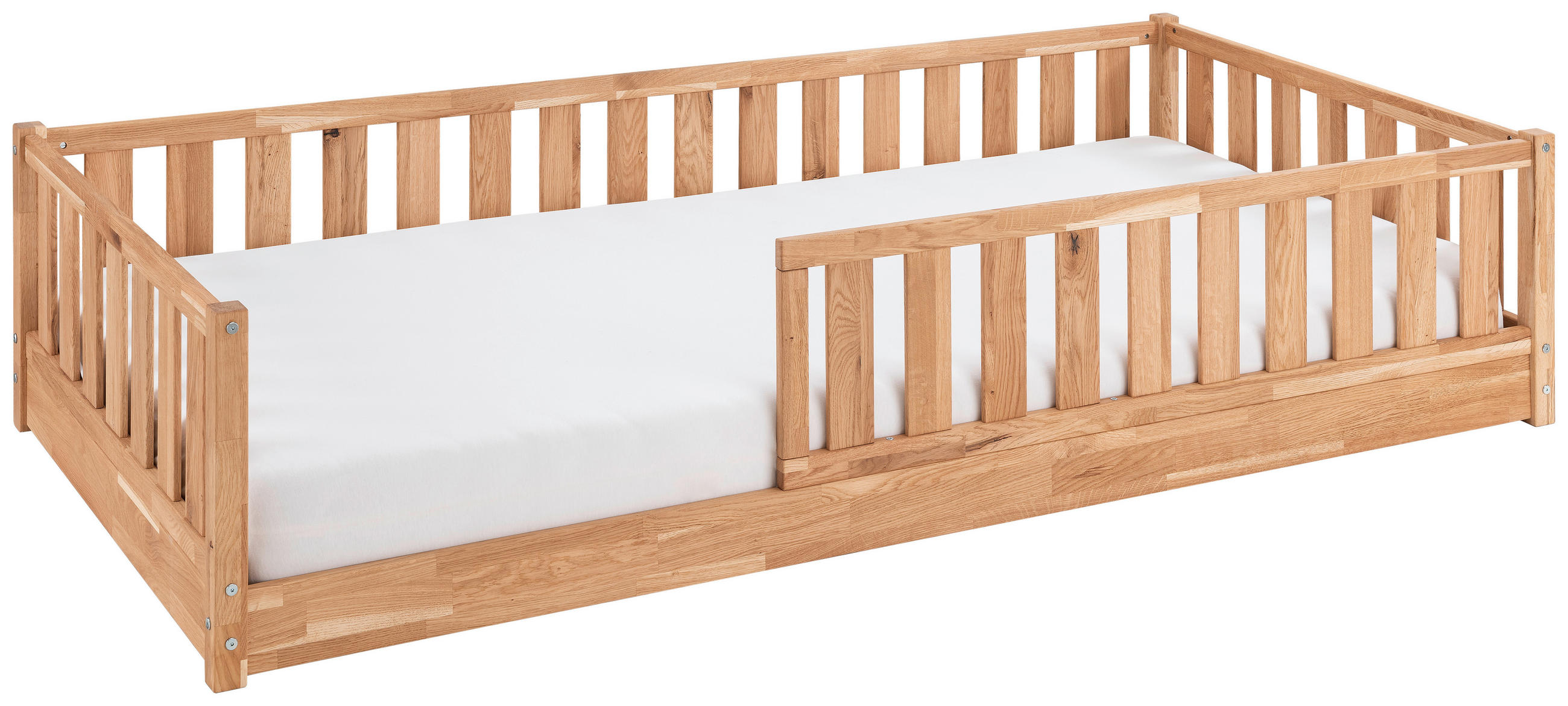 BODENBETT. 120/200 cm  in Wildeiche  - Wildeiche, LIFESTYLE, Holz (120/200cm) - Ben'n'jen