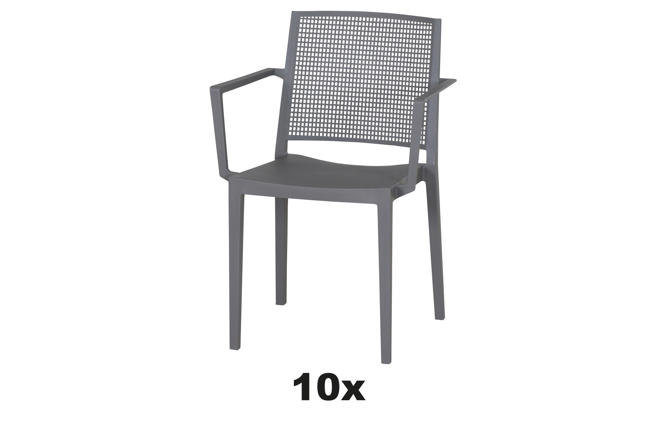 GARTENSESSEL-SET Grau  - Grau, Basics, Kunststoff (57/80/56cm) - Siena Garden