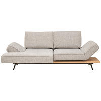 ECKSOFA in Chenille Beige  - Beige/Schwarz, Design, Holz/Textil (132/240cm) - Koinor