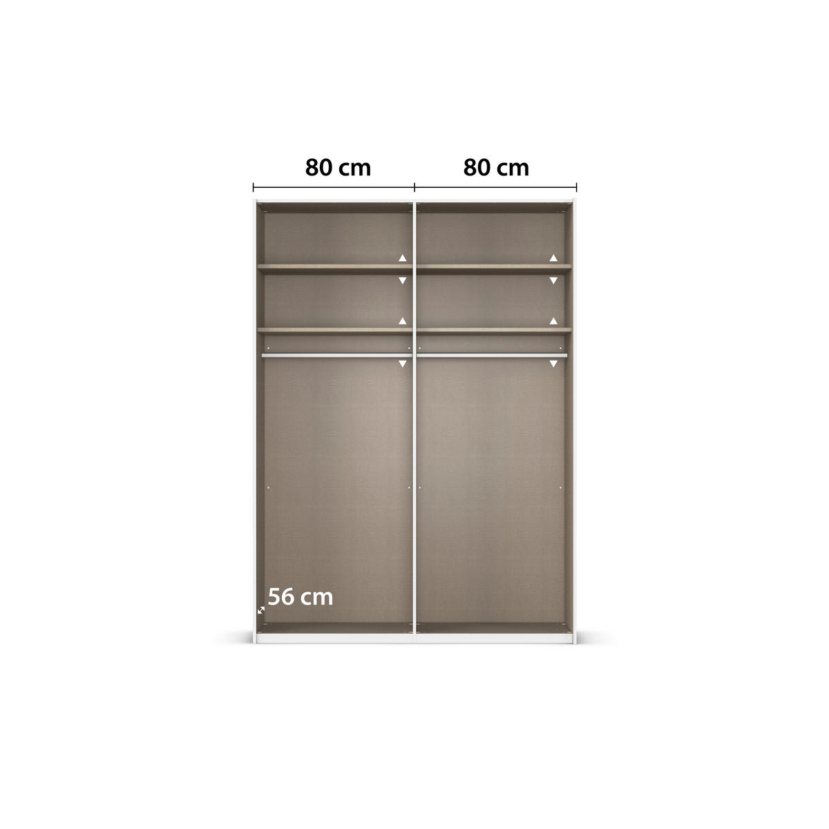 SCHWEBETÜRENSCHRANK 162/236/68 cm 2-türig Weiß  - Alufarben/Weiß, Basics, Glas/Holzwerkstoff (162/236/68cm) - Novel
