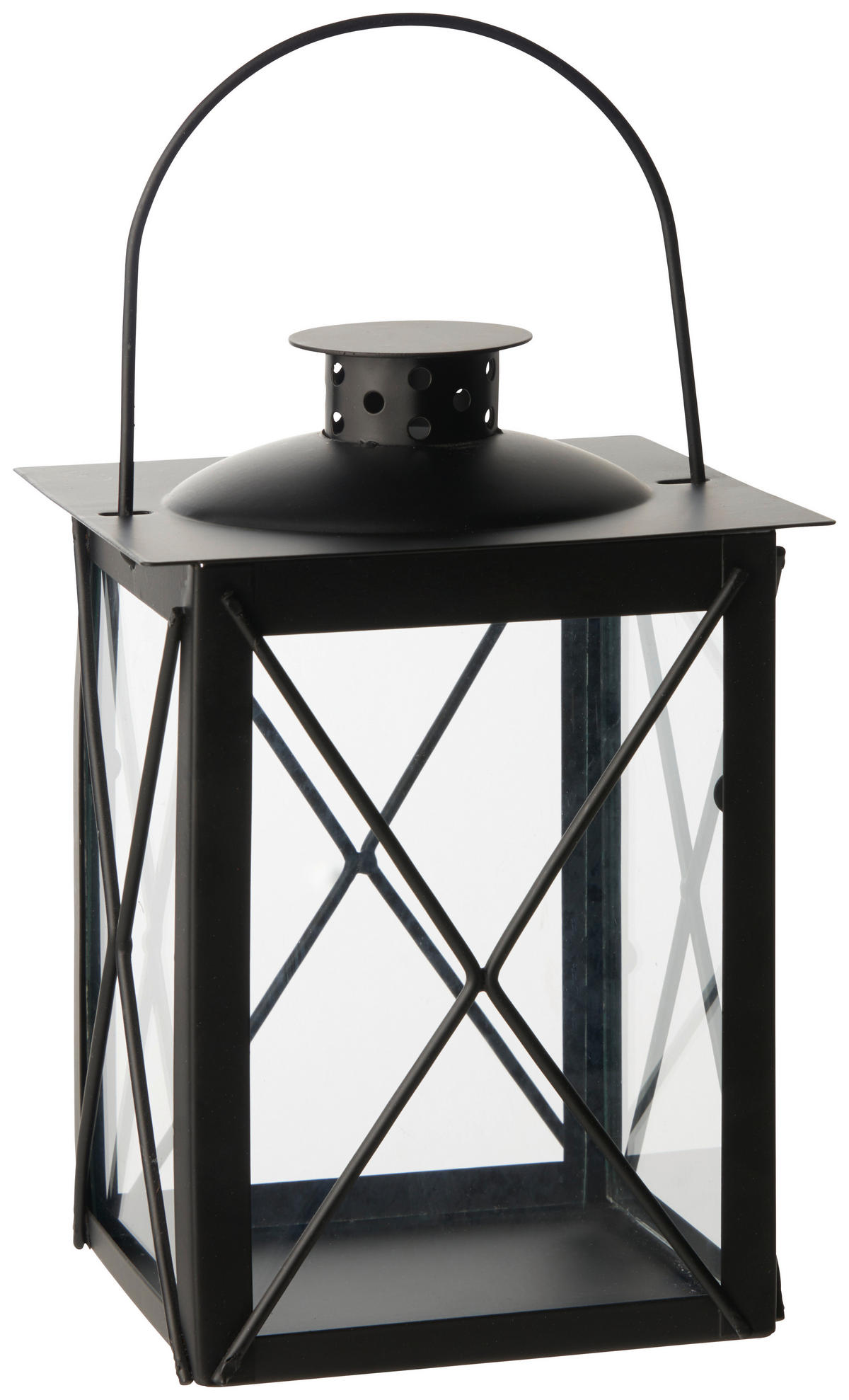 LÁMPÁS - fekete, Design, Üveg/fém (15/20/15cm) - Ambia Home