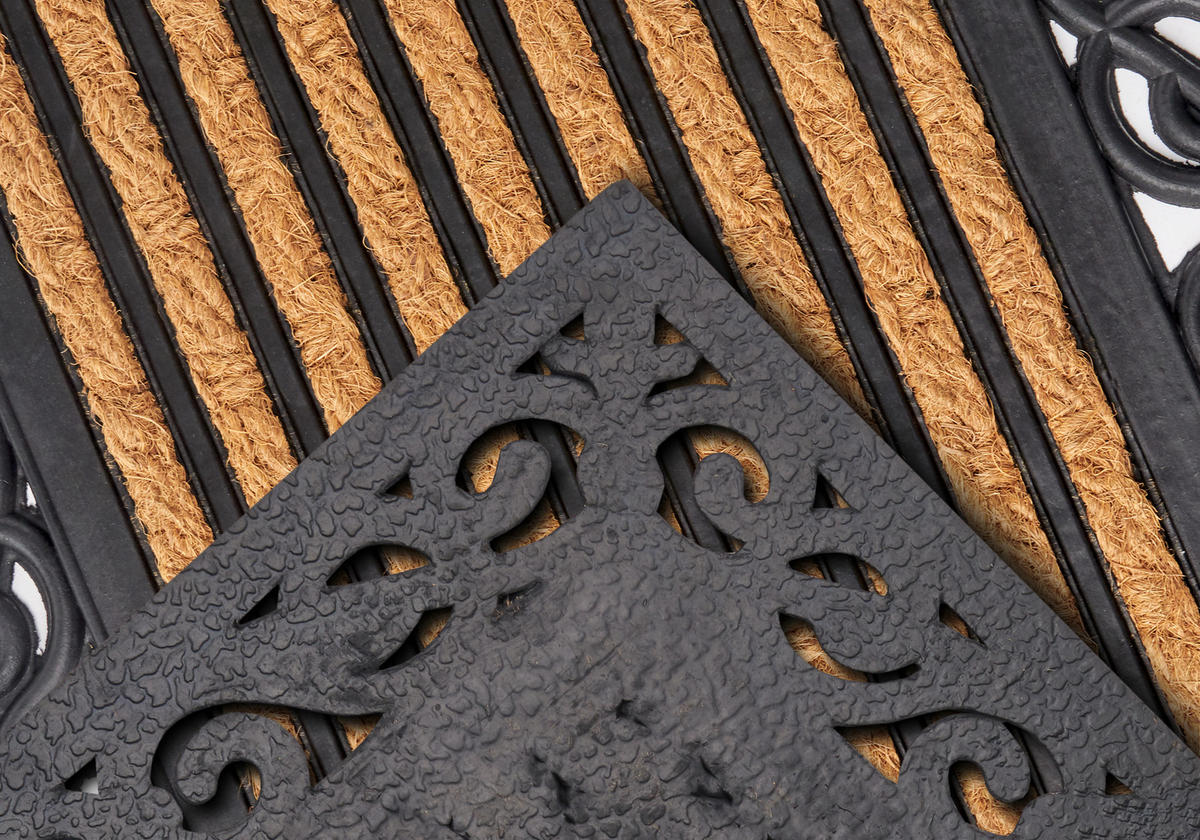 KOKOSMATTE  45/75 cm  Schwarz, Hellbraun  - Hellbraun/Schwarz, Basics, Naturmaterialien/Kunststoff (45/75cm) - Hanse Home