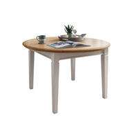 ESSTISCH Kiefer massiv oval Weiß  - Weiß, Design, Holz (120/74/120cm) - Livetastic