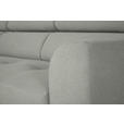 ECKSOFA in Chenille Alabasterfarben  205/280 cm  - Alabasterfarben/Schwarz, Design, Textil/Metall (205/280cm) - Xora