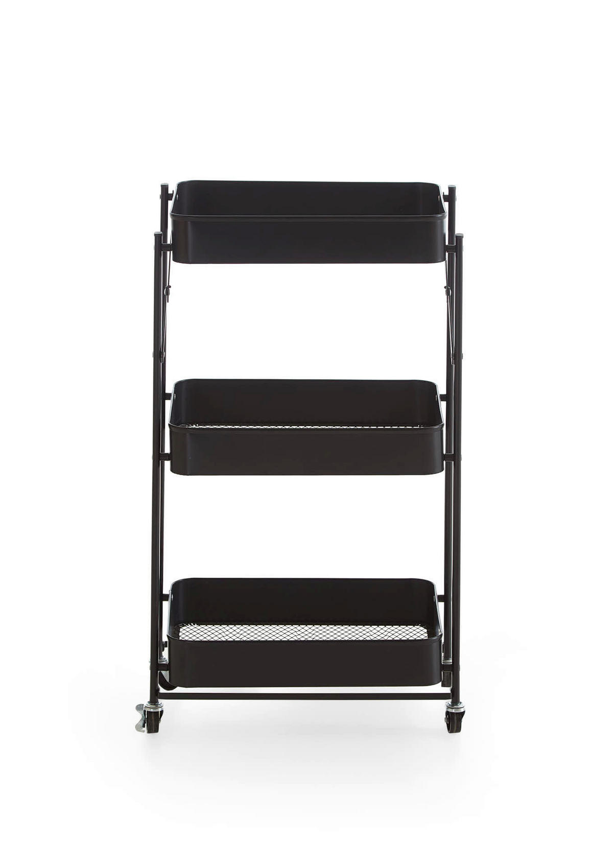 EINKAUFSTROLLEY  - Schwarz, Design, Metall (44/78/31cm) - MID.YOU