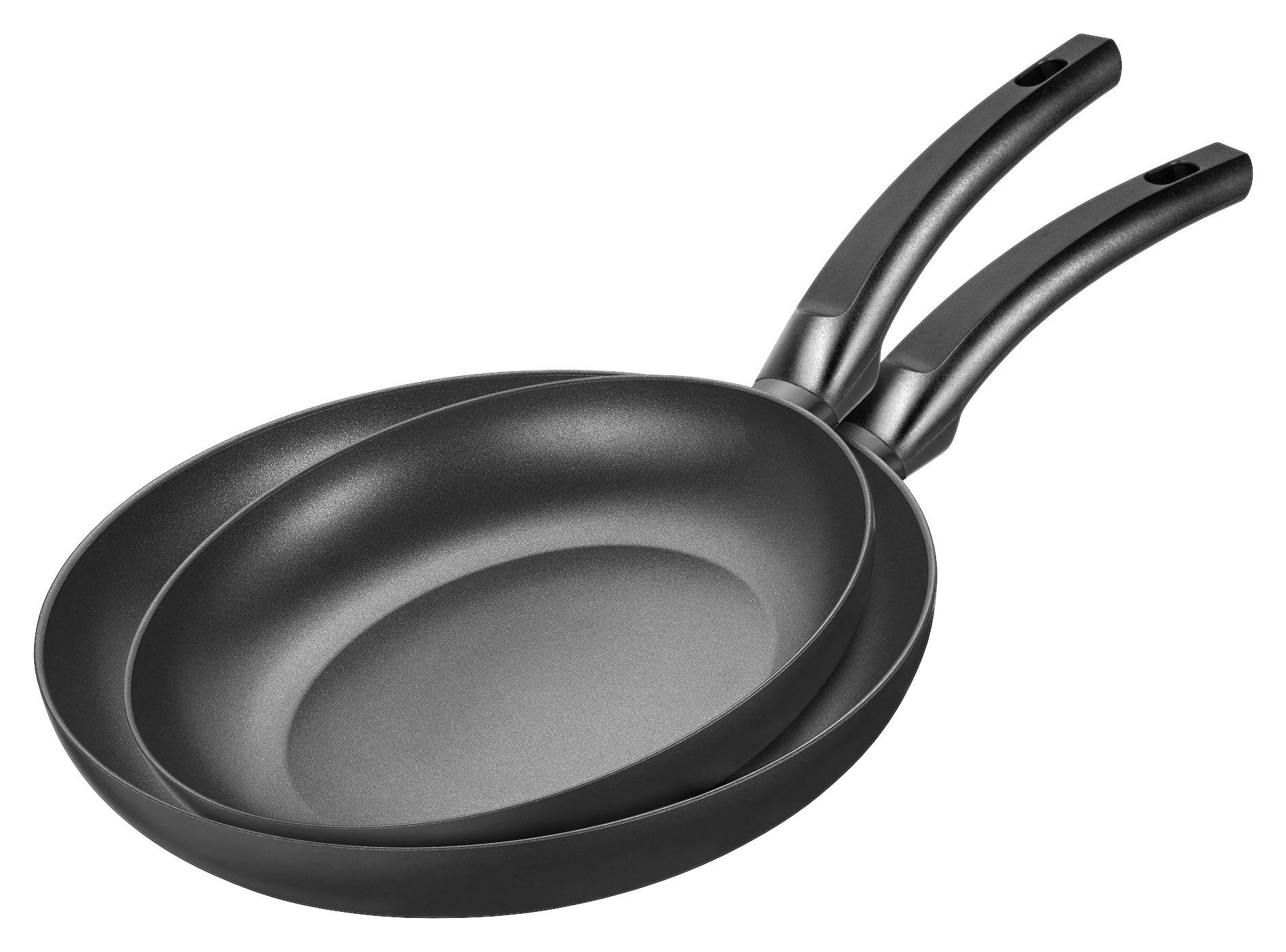 Thumbnail - Berndes Pfannenset Turino, Schwarz, Metall, 2-teilig, ergonomischer Griff, Kochen, Pfannen, Pfannensets