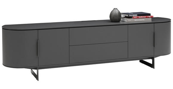LOWBOARD 240/65/45 cm - Anthrazit, Design, Holzwerkstoff/Metall (240/65/45cm) - Ambiente