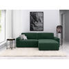 ECKSOFA in Cord Dunkelgrün  - Dunkelgrün/Schwarz, Modern, Kunststoff/Textil (265/164cm) - Trendmanufaktur