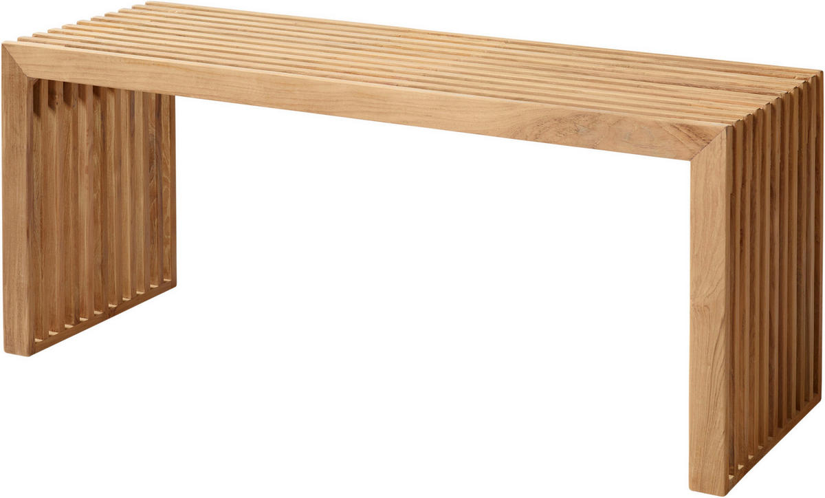 SITZBANK 104/43/35 cm Teakfarben Teakholz vollmassiv  - Teakfarben, KONVENTIONELL, Holz (104/43/35cm) - MID.YOU