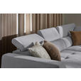 ECKSOFA in Feincord Hellgrau  284/205 cm  - Hellgrau/Schwarz, Design, Kunststoff/Textil (284/205cm) - Xora