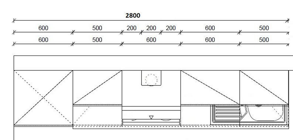 BLOK KUHINJA S APARATIMA  siva, bijela  - bijela/siva, Design (280cm) - Welnova