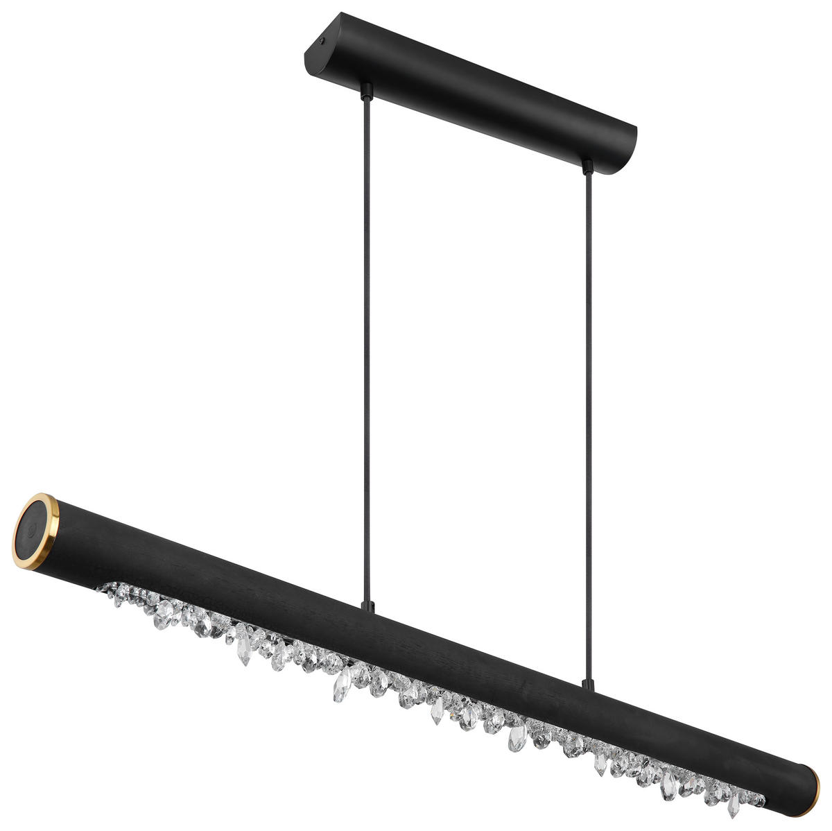HÄNGELEUCHTE 100/8/150 cm   - Klar/Schwarz, Basics, Holz/Kunststoff (100/8/150cm) - Globo
