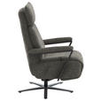 RELAXSESSEL in Textil Graubraun  - Graubraun/Schwarz, Design, Textil/Metall (68/117/85cm) - Cantus