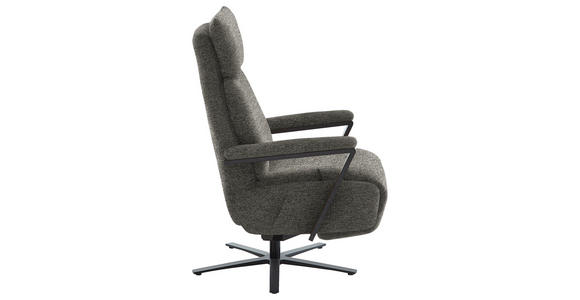 RELAXSESSEL in Textil Graubraun  - Graubraun/Schwarz, Design, Textil/Metall (68/117/85cm) - Cantus