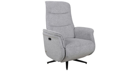 RELAXSESSEL in Metall, Textil Grau  - Schwarz/Grau, KONVENTIONELL, Textil/Metall (71/108-73/89-162cm) - Cantus