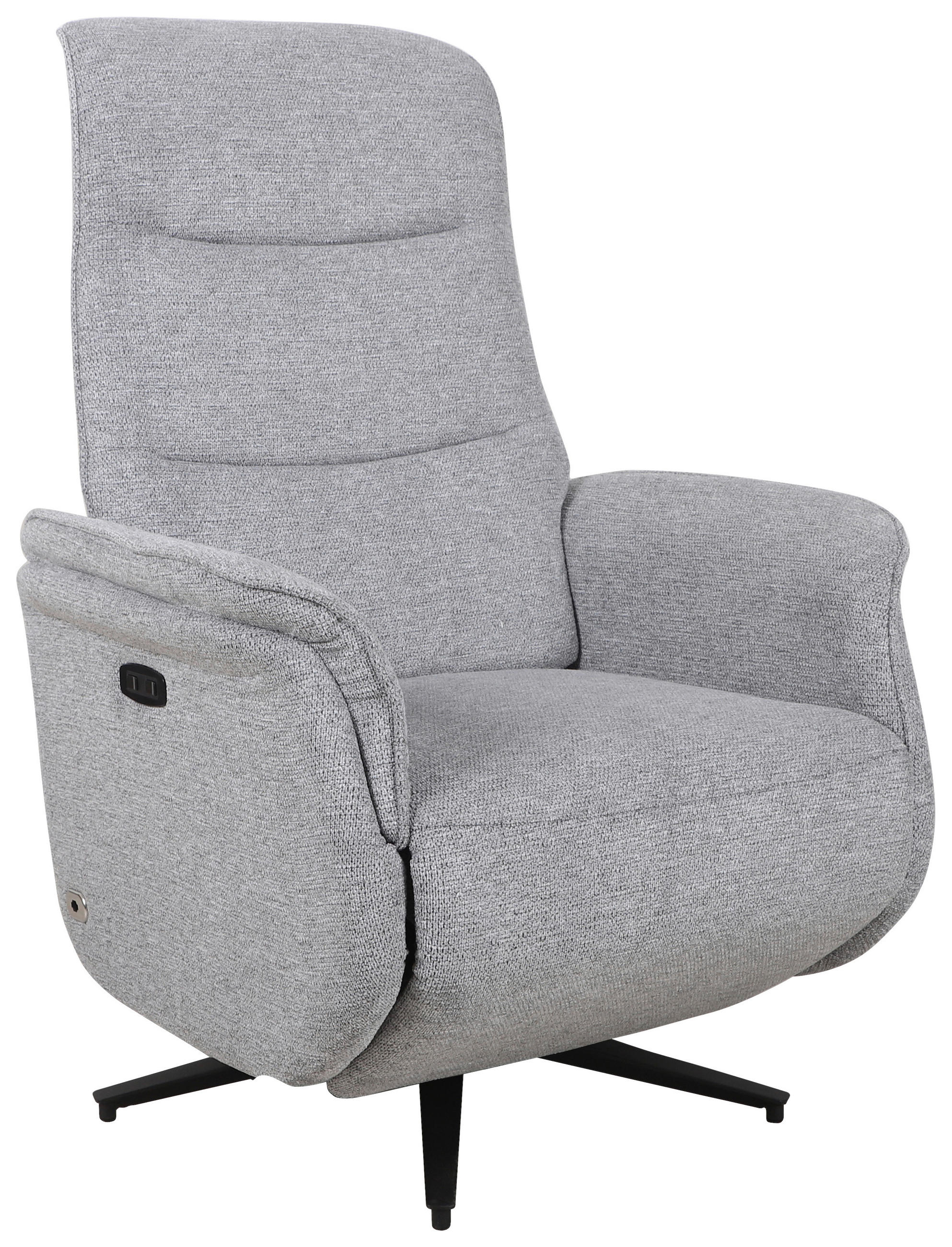 E-shop Cantus RELAXAČNÉ KRESLO, kov, textil, sivá