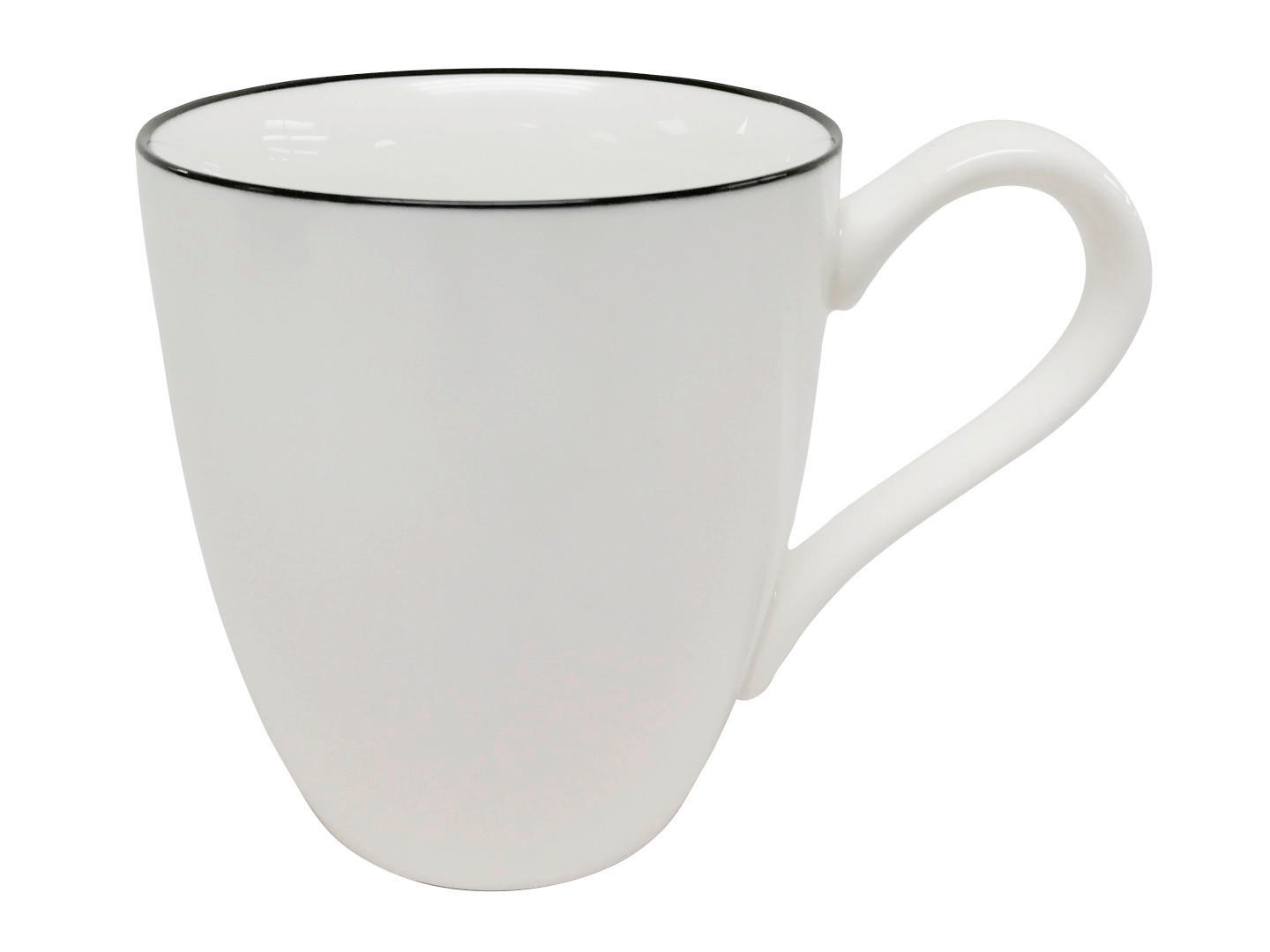 KAFFEEBECHER Oslo  350 ml   - Schwarz/Weiß, Design, Keramik (8,9/10cm) - Novel