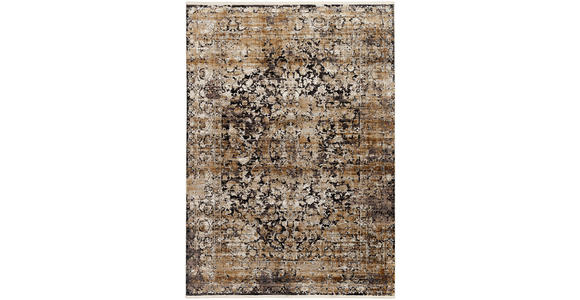 WEBTEPPICH 140/200 cm Le Mans Grau, Goldfarben rechteckig  - Goldfarben/Grau, Design, Textil (140/200cm) - Dieter Knoll