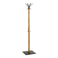 KLEIDERSTÄNDER in Eichefarben, Schwarz, Braun 40/180/40 cm   - Eichefarben/Schwarz, KONVENTIONELL, Holz/Metall (40/180/40cm)