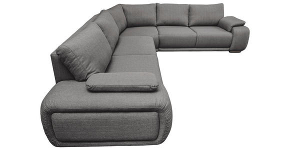 ECKSOFA Grau Struktur - Chromfarben/Grau, KONVENTIONELL, Textil/Metall (280/310cm) - Carryhome